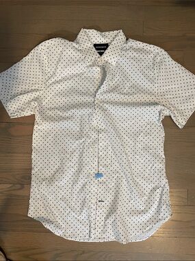Bonobos White Short-Sleeve Button-Down with Navy Dot Print (Men)